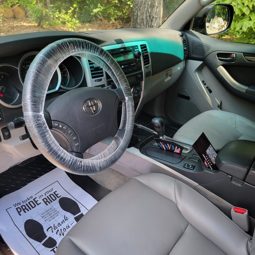 interior detailed in toyota